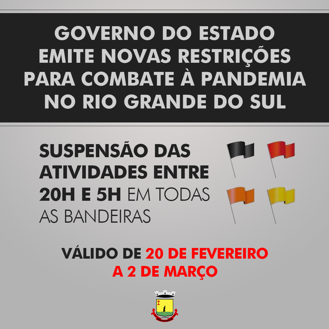 GOVERNO DO ESTADO DECRETA NOVAS MEDIDAS PARA COMBATER O CORONAVÍRUS